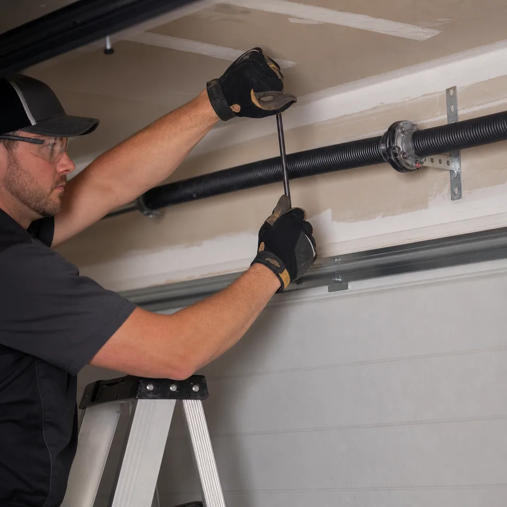 Illustration for broken garage door spring repair in Fort Myers
